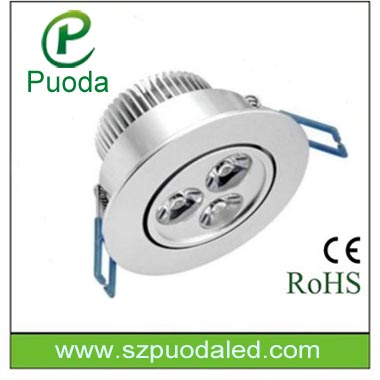 Puoda Aluminum Mater Good Heat Conduction LED Down Light 3*1W