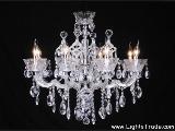 Lamp 6604-8 ASFOUR silver finish crystal elegant 8LT chandelier