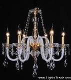 Modern Crystal Chandelier 9820-6 glass chandelier with shade