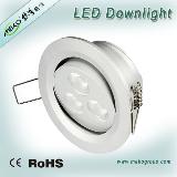3*1W LED Downlight with 12V AC/DC, 100 to 240V AC Input voltages /di