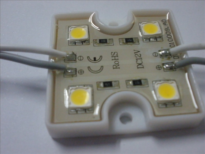 4-leds/pc SMD5050 LED modules, Various colours Modules light always high brightness