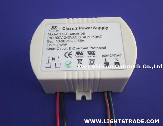 12W 350mA Constant Current LED driver for UL CUL CE products approval