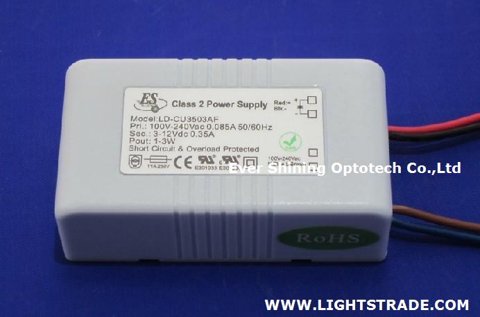 3W 350mA Constant Current LED driver for UL CUL CE products approval