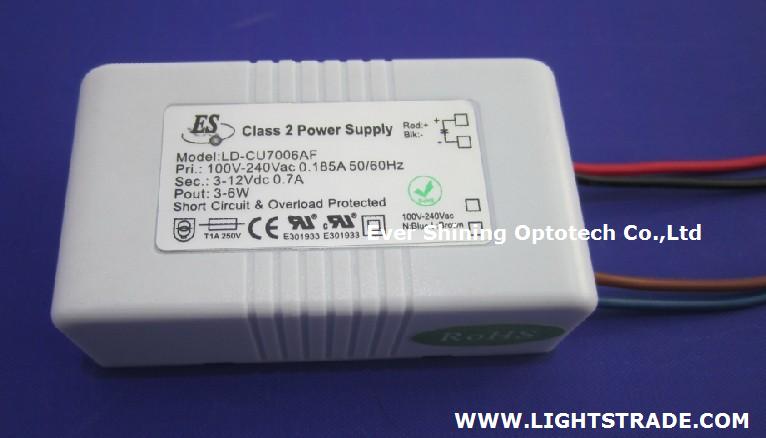 6W Constant Current LED driver for UL CUL CE products approval