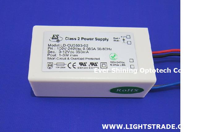 3W 350mA Constant Current LED driver for UL CUL CE IP65 products approval