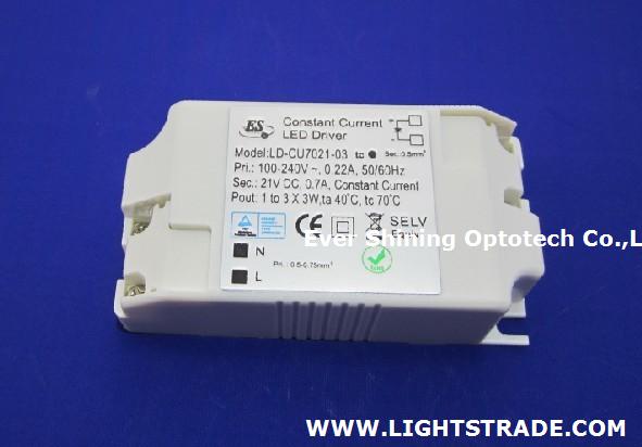 9W 700mA Constant Current LED driver for TUV CB products approval