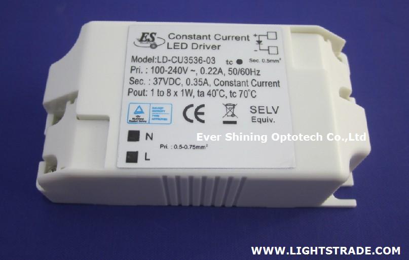 8W 350mA Constant Current LED diriver for TUV CB products approval