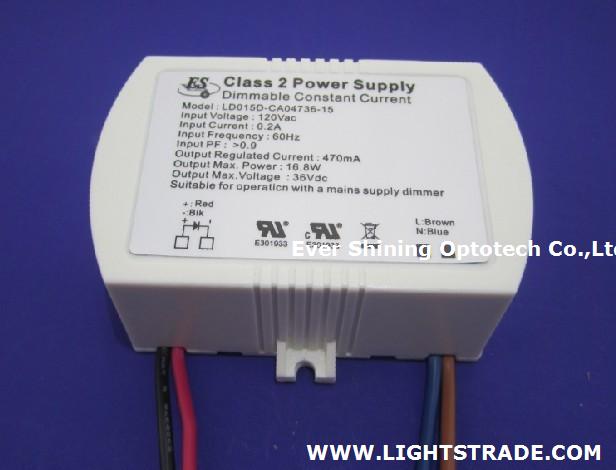 16.8W 470mA AC Dimmable Constant Current LED driver for UL CUL products approval