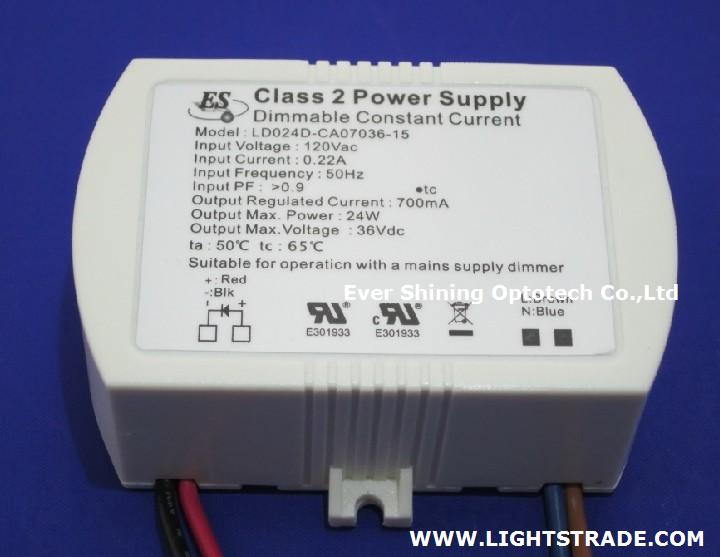 24W 700mA AC Dimmable Constant Current LED Driver for UL CUL products approval