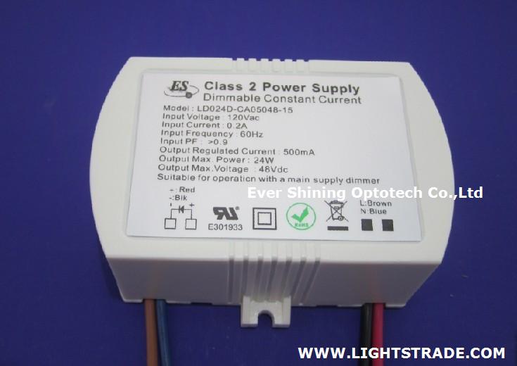 24W 500mA AC Dimmable Constant Current LED driver for UL CUL products approval