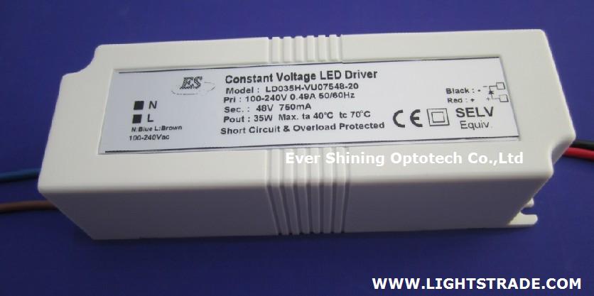35W DC48V Constant Voltage LED Driver with UL CUL CB product approval