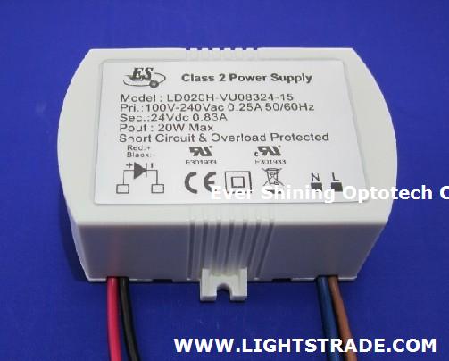 DC 24V 20W Constant Voltage LED Driver with UL CUL CE product approval