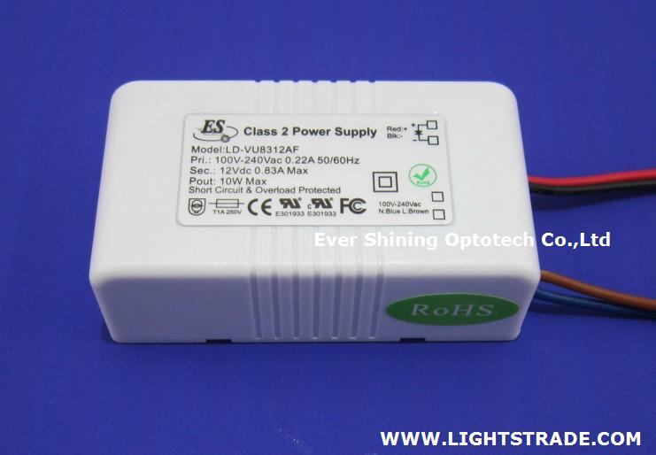 10W DC12V Constant Voltage LED Driver with UL CUL CE product approval