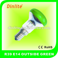 R39 E14 OUTSIDE GREEN REFLECTOR BULBS