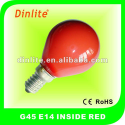G45 E14 INSIDE RED ROUND BULBS