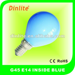 G45 E14 INSIDE BLUE ROUND BULBS