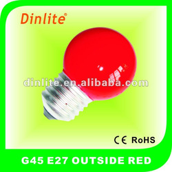 G45 E27 OUTSIDE RED ROUND BULBS