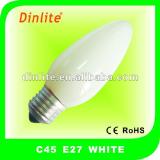 C45 E27 SOFT WHITE CANDLE BULBS