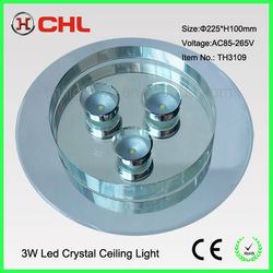 3*1W crystal led ceiling light with CE&RoHS