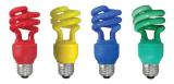 Colorful Compact flourescent lamp light bulb- T3 (10mm) Mini Spiral Blue 13W
