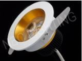 3W LED Ceiling Light, High Power, Aluminum, 2800-8000K