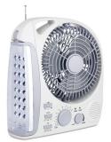 8 inch Rechargeable Fan 283L (with AM/FM Radio, LED Light)
