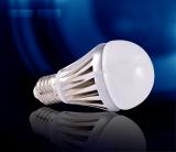 5W LED bulb with 350 to 500lm Lumens, 3,000 to 6,000K Color Temperature/