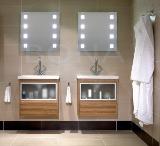 IP44 Surface-mount Backlit Mirror with 8 Frosted Squares