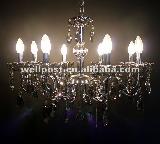 Classical Cut Eight Candles Wrought Iron Pendant Lighting