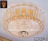 Solid Round Crystal Ceiling Light