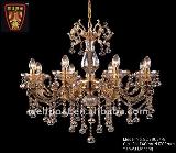 Die-cast Glass Arms Crystal Chandelier