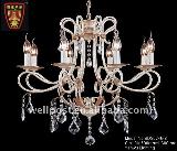 Curved Iron Arms Crystal Vintage Pendant Lamp