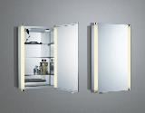 Single-door Aluminum Mirror Cabinet with Fluorescent Tubes