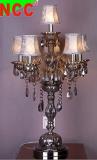 Crystal chandelier table lamp