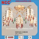 china zhongshan K9 crystal ceiling lamp 57087CG-5+1H