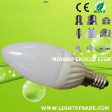 FASHION LED CERAMIC CANDLE 3W 3.5W WHITE FLAME E14 B22  1.5-2.5USD /