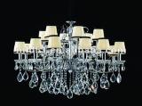 Polished Chrome Crystal Chandelier light with CE TF8082D-12+6