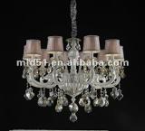2012 Modern Glass crystal lamp Chandelier with Pink Fabric shade /di