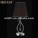 Modern crystal table lamp with Coffee color shade