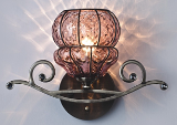 2113-1W(AB+P) italian glass walll lamp from KICONG LIGHTING