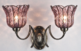 2209-2W(AB+P) italian glass wall lamp from KICONG LIGHTING