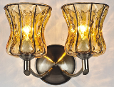 2116-2W(AB+A) italian glass wall lamp from KICONG LIGHTING
