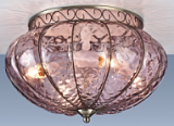 2101-4C(AB+P)) italian glass ceiling lamp from KICONG LIGHTING