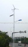Middle mast wind-solar hybrid light pole