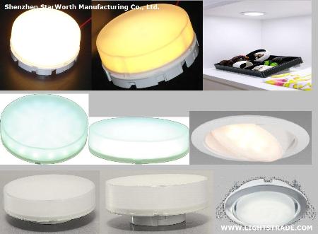 LED lighting , LED lamp cup GX53, 3 w, 80-100 lm/w, ra 70-85, 2700k-8000k