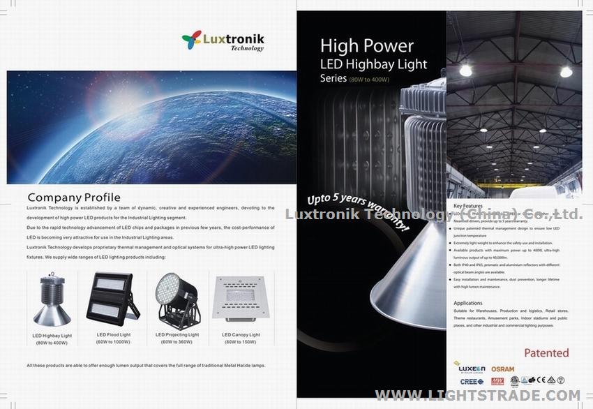 100W 150W 200W 250W 300W 350W 400W LED High Bay, Indoor lighting, IP40 or IP65