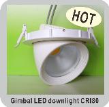New design rotatable COB LED gimbal downlight 30w