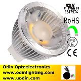 odinlighting cob led 5w mr16 dichroic bulb UL gu5.3 MR16