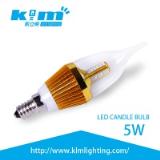 5w 360d dimmable led candle bulb light