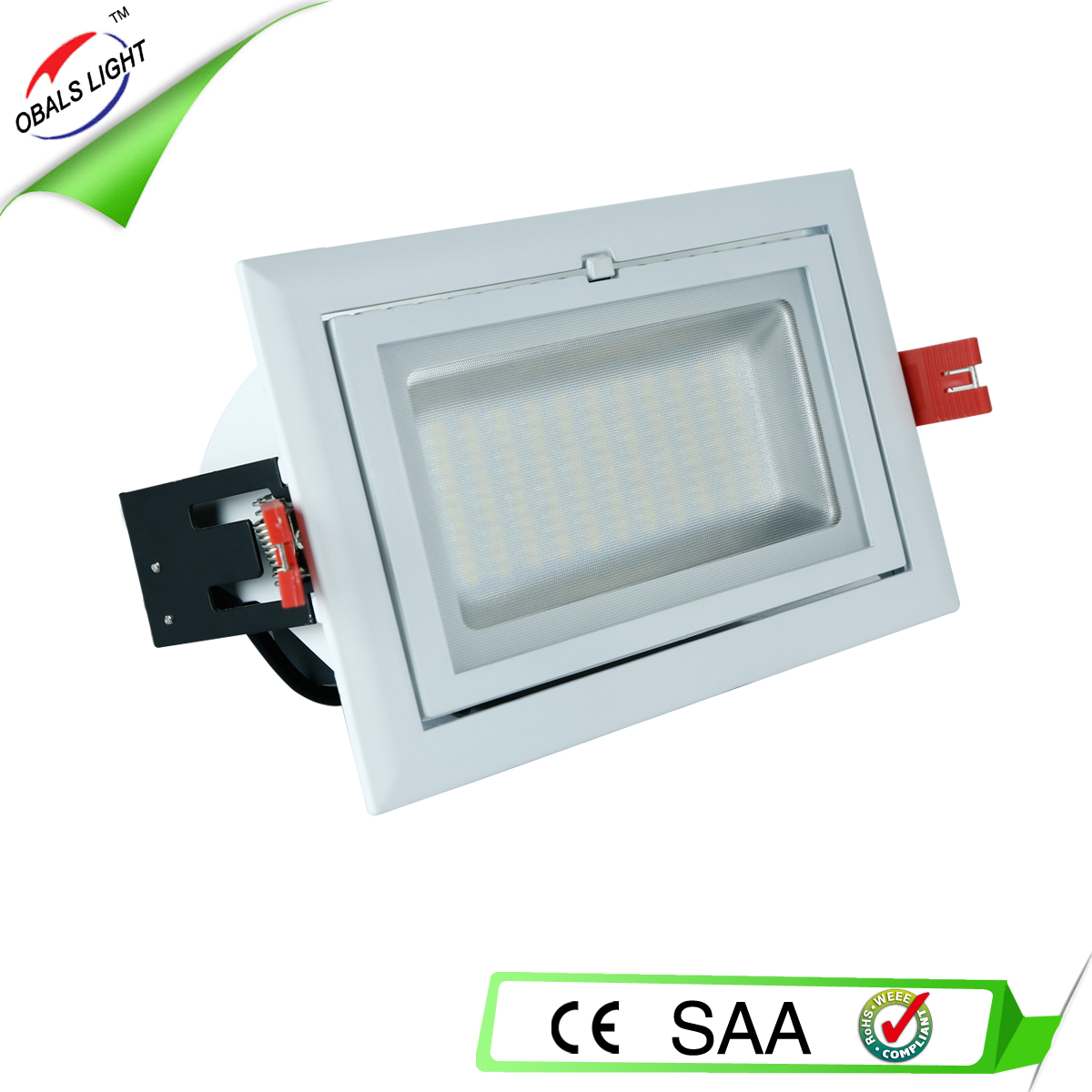 60W rectangular led downlight with 3 years warranty Obals Lighting